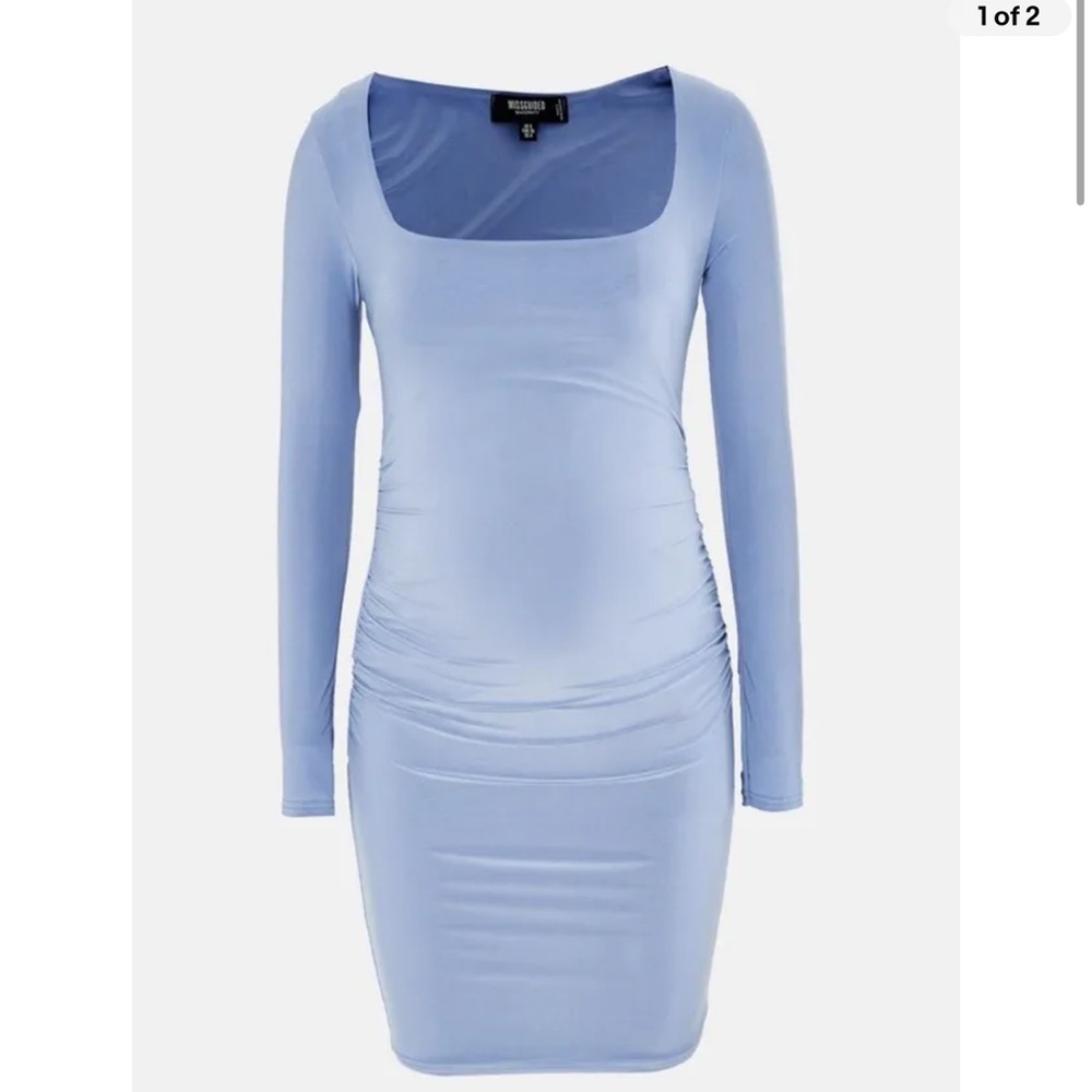 NWT Misguided blue maternity dress size 4